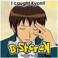 Pocket Bishonen: Kyon caught.