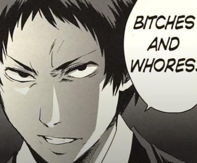 adachi saying bitches and whores